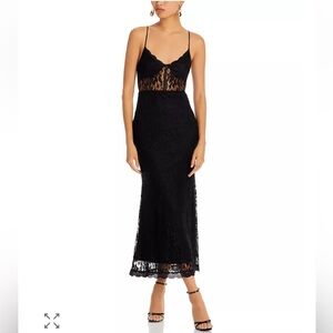 Aqua Lace Corset Slip Dress